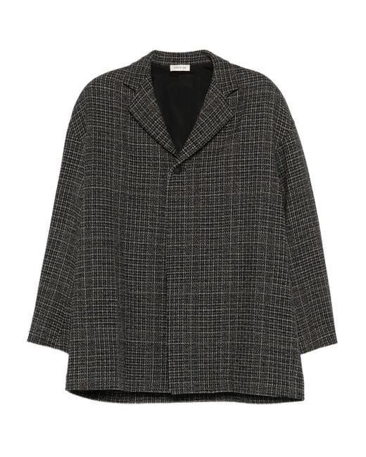 Fear Of God Black Checked Wool Jacket for men