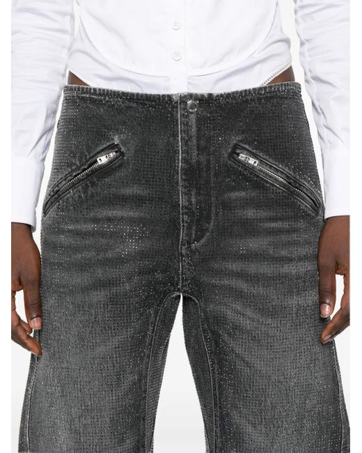 Alexander Wang Gray Moto Jeans