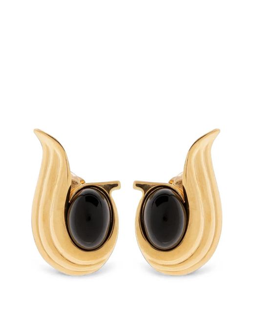 Ferragamo Natural Earrings With Gems