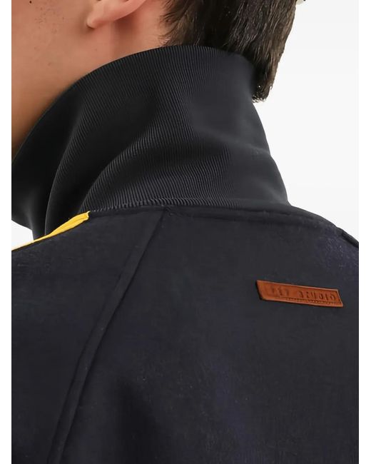 1989 STUDIO Blue Stripe-Detail Zip-Up Jacket for men