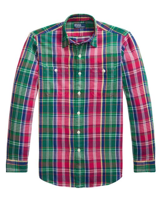 Polo Ralph Lauren Red Check-pattern Cotton Shirt for men