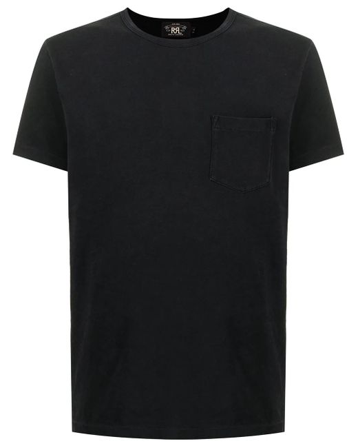 RRL Black Pocket-Detail Cotton T-Shirt for men