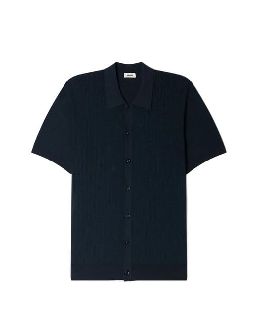 Sandro Blue Openwork Shirt for men