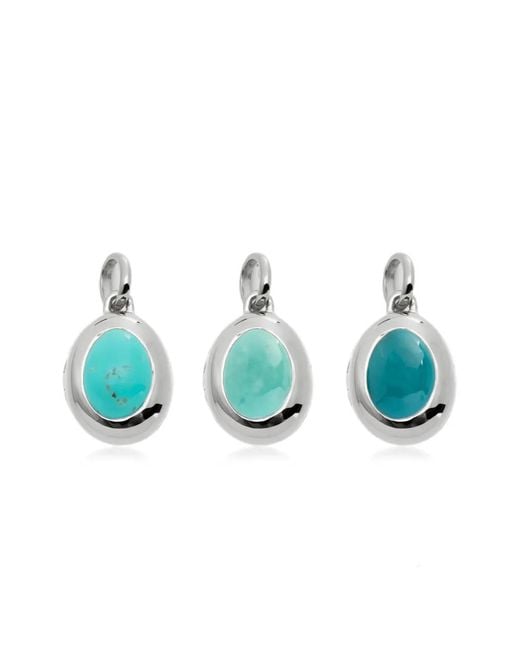 Monica Vinader Blue Pendentif December Birthstone À Pendentif Médaillon