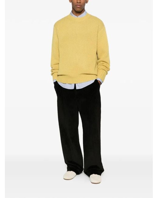 LeKasha Yellow Ribbed Sweater