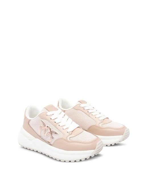 Pinko Pink Logo-Detail Chunky-Sole Sneakers