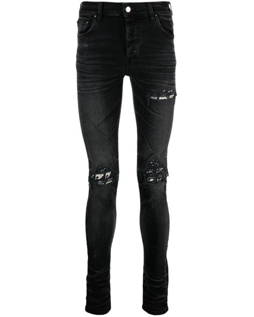 Amiri Black X Browns Mx1 Ma Repair Skinny Jeans - Men's - Cotton/spandex/elastane/elastomultiester for men