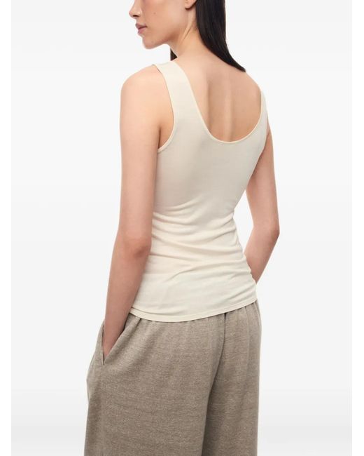 12 STOREEZ White Cassiopeia Scoop-Neck Tank Top