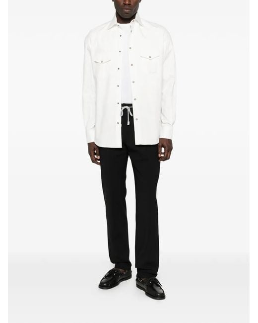 Eleventy Black Drawstring Trousers for men