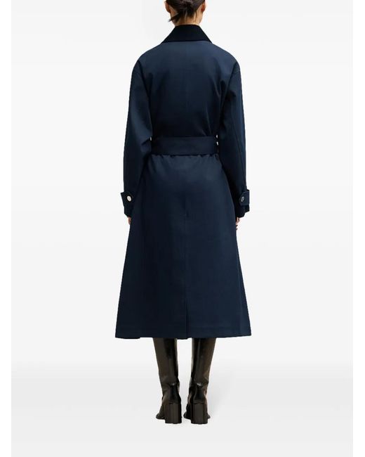 Gabardina Con Cinturón AMI de color Blue