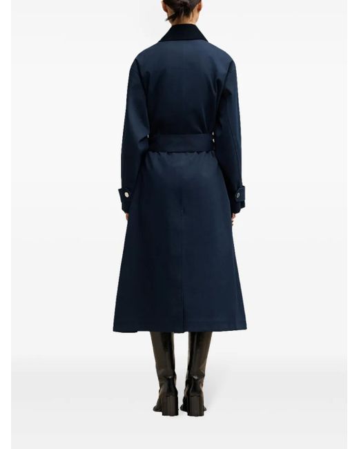 AMI Blue Waterproof Coat With Belt