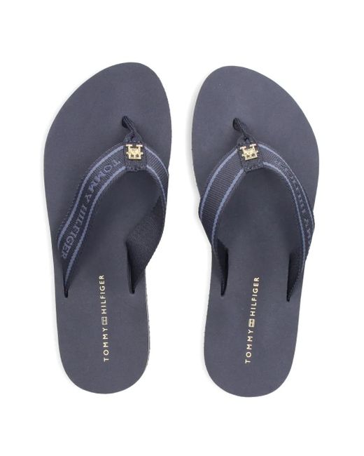 Tommy Hilfiger Logo Strap Flip-flops Blue