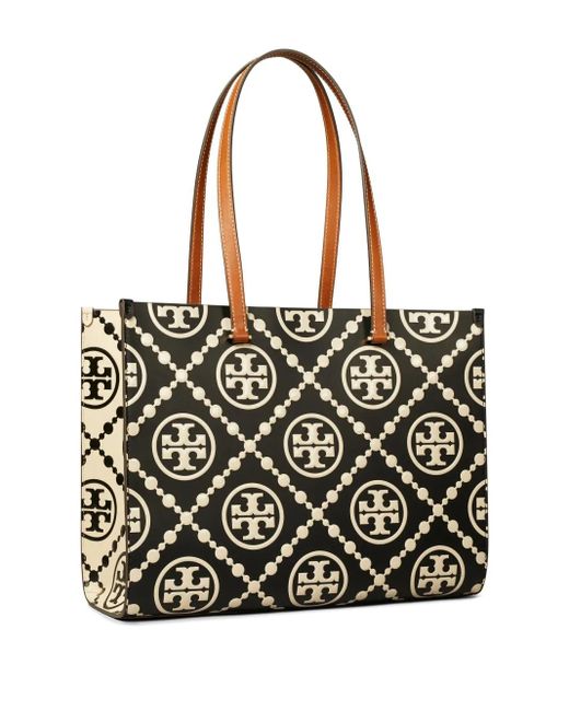 Tory Burch T モノグラム ハンドバッグ Black