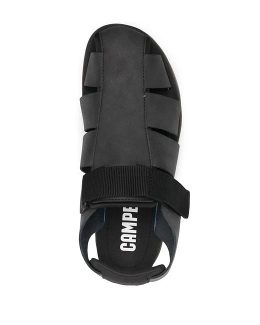 Camper Black Strap Fastenting Chunky Sole Sandals for men