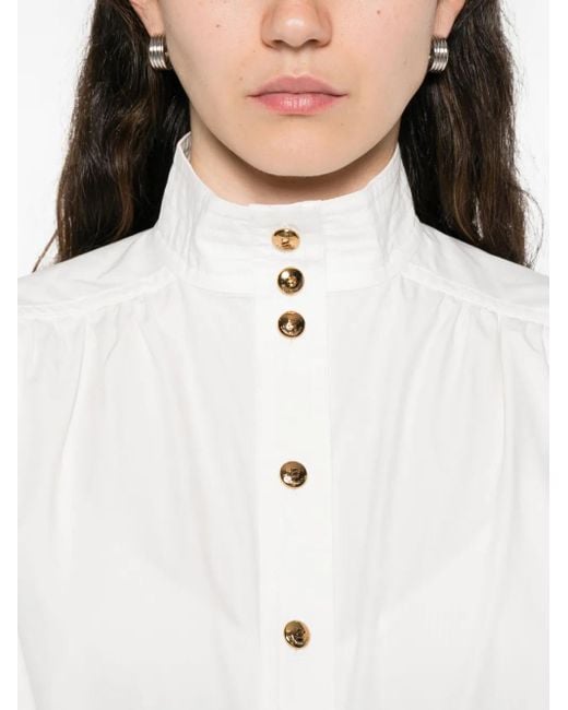 Blusa Con Collo Rigido di Zimmermann in White