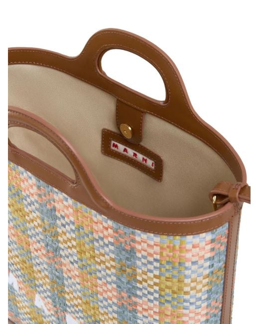Marni Blue Woven Tote Bag