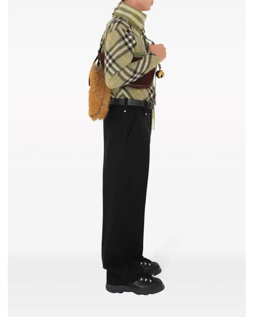 Burberry Green Checked Wool-Blend Shirt Jacket for men