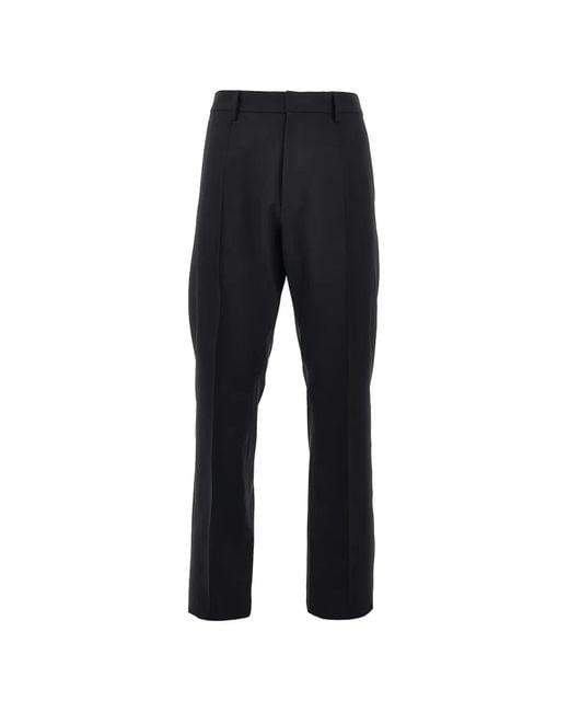 DSquared² Black Pressed-Crease Trousers for men