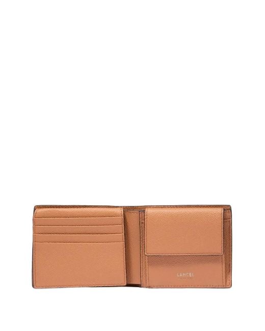 Lancel Natural Leather Compact Wallet for men