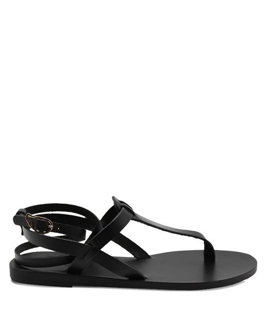 Ancient Greek Sandals Black Estia Sandals