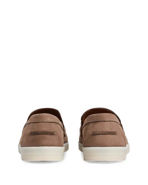 Hackett White Nubuck Saddle Sneakers for men