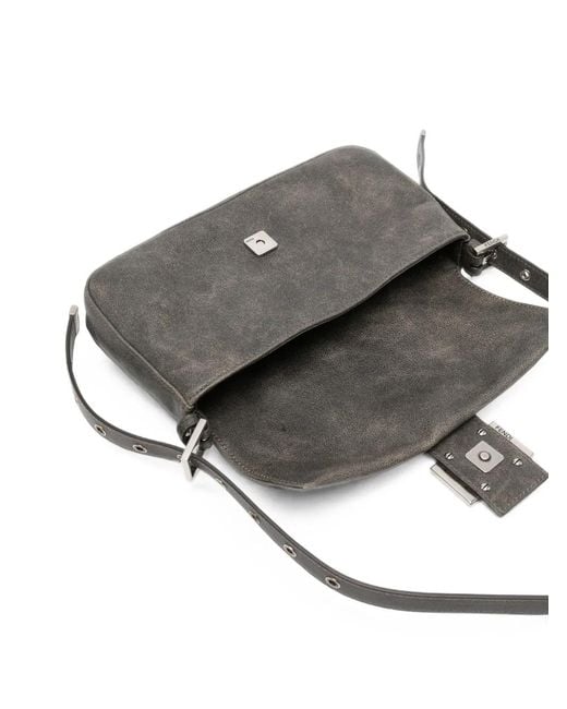 Fendi Black Baguette 26424 Shoulder Bag
