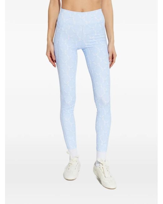 LoveShackFancy Blue Bow Pattern Legging