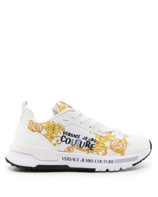 Versace Dynamic Barocco Sneakers in het White