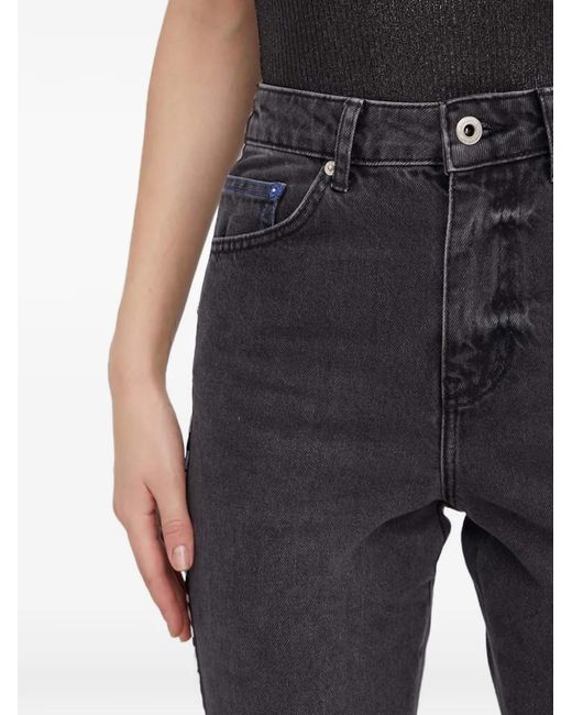 Karl Lagerfeld Black Logo-Tape Jeans