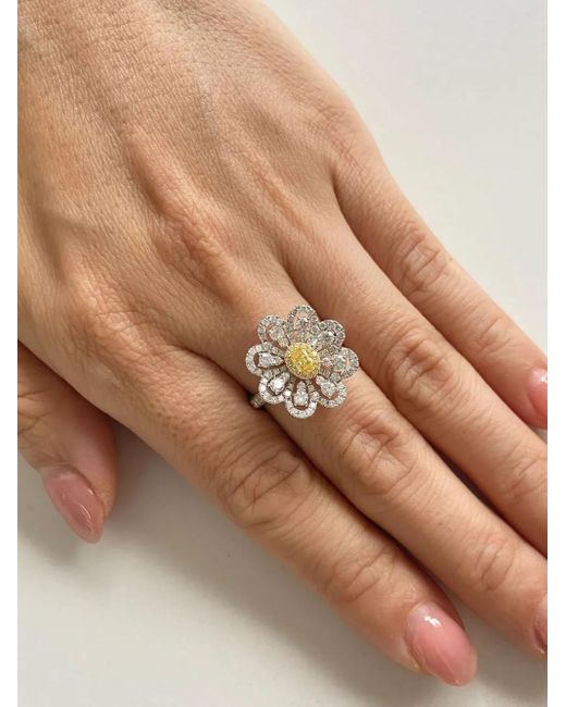 HYT Jewelry White 18Kt Palladium And Diamond Ring