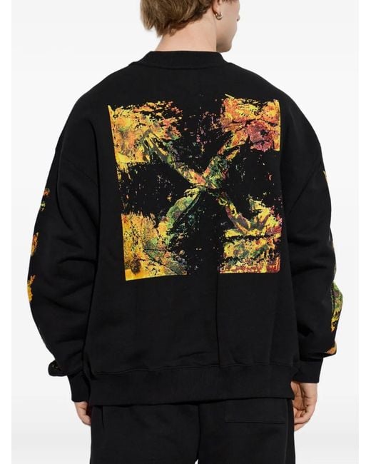 Off-White c/o Virgil Abloh Black Logo-Print Sweatshirt for men