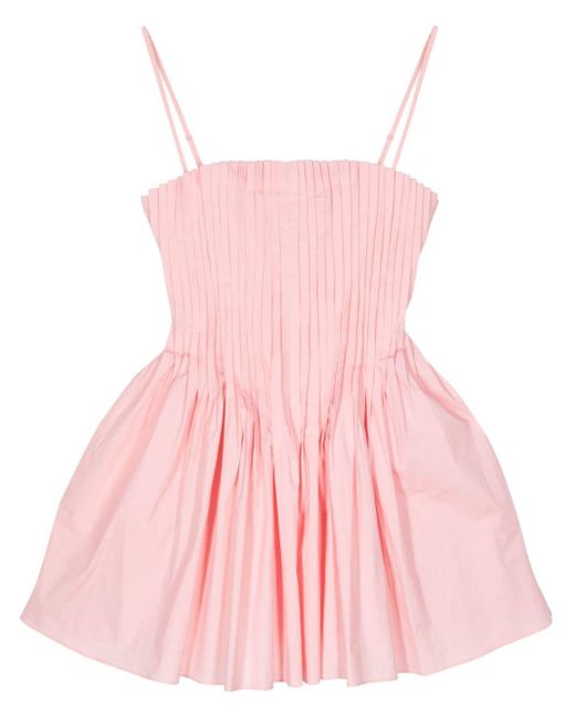 Staud Bella Gesmockte Mini-jurk in het Pink