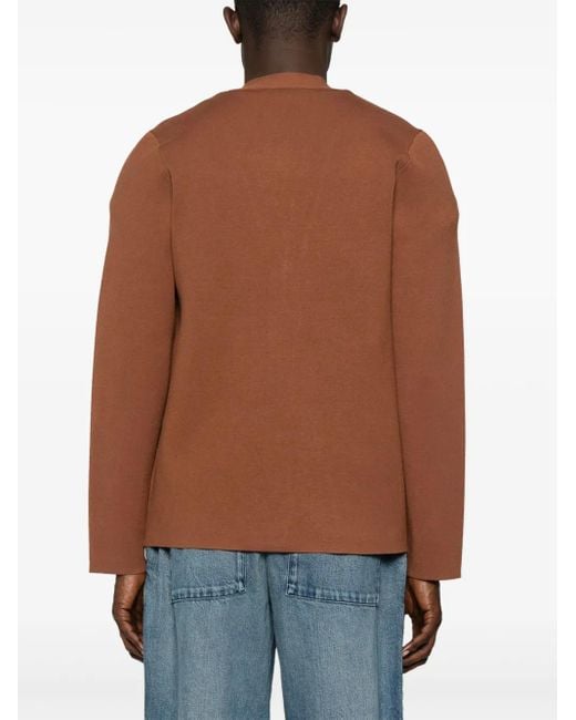 Sandro Brown Flower-Patch Cardigan for men