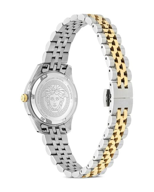 Versace Greca Time 30 Mm in het Metallic