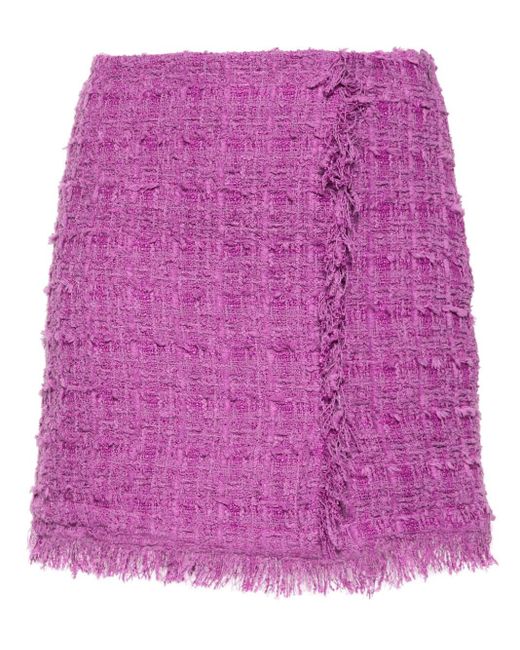 IRO Purple Rajane Bouclé Mini Skirt