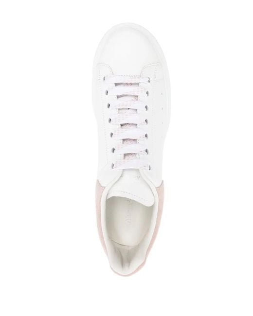 McQueen White Oversized Leather Sneaker With Removable Insole