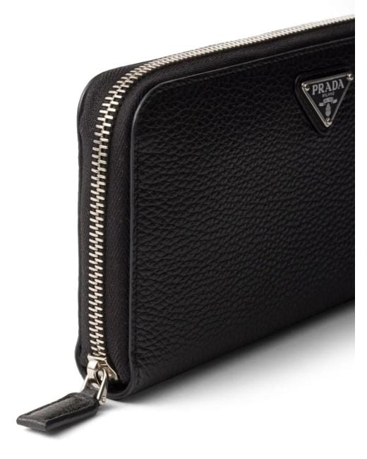 Prada Geldbörse Aus Leder in Black für Herren
