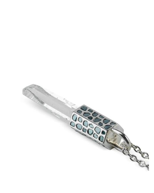 Parts Of 4 Blue Diamond Talisman Necklace
