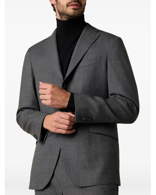 Brooks Brothers Gray Single-Breasted Wool Suit for men