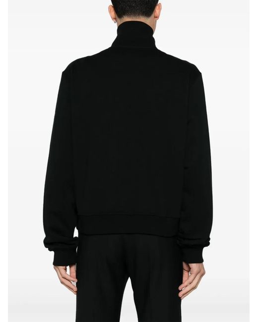 Versace Black Logo-Patch Sweatshirt for men