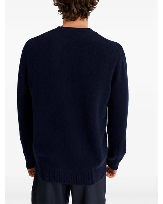 Pringle of Scotland Blue Round-Neck Cashmere Jumper for men