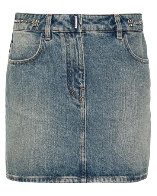 Givenchy Mini-Rok Met 4G-Ketting in het Blue
