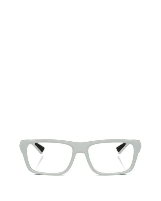 Prada Linea Rossa White Square-Frame Glasses