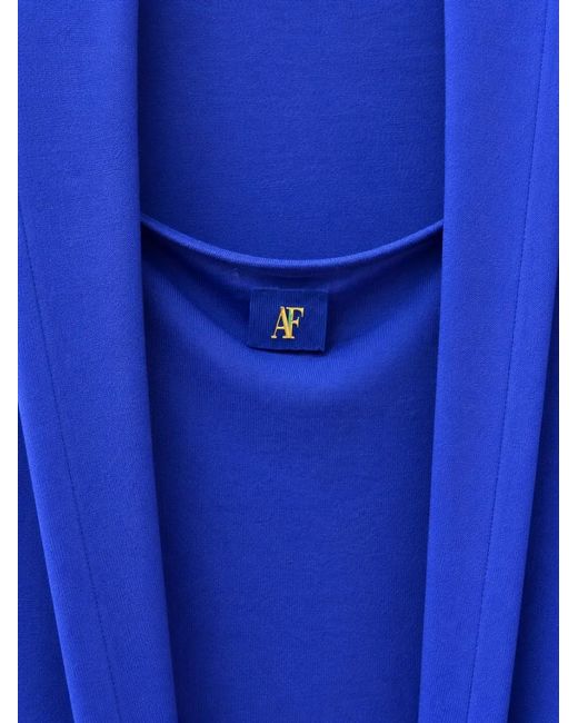 Alberta Ferretti Blue Draped Open-Front Top