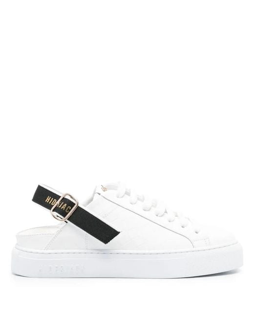 HIDE & JACK White Sabot Croco Sneakers