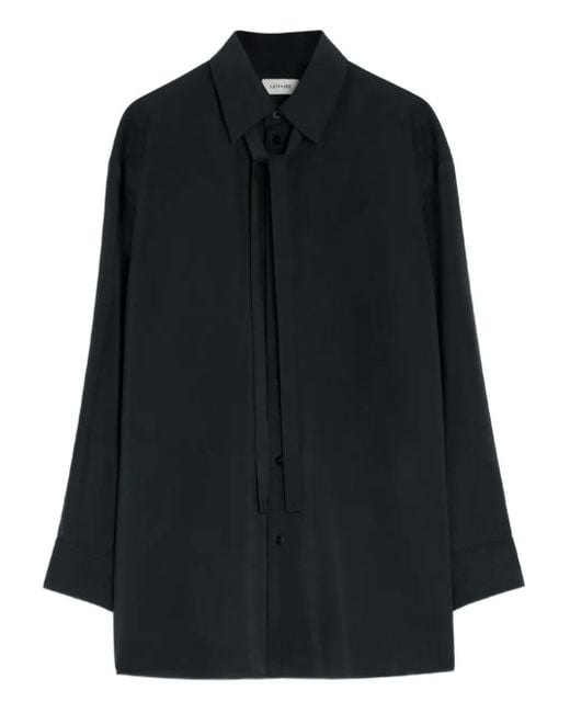 Lemaire タイネック シャツ Black