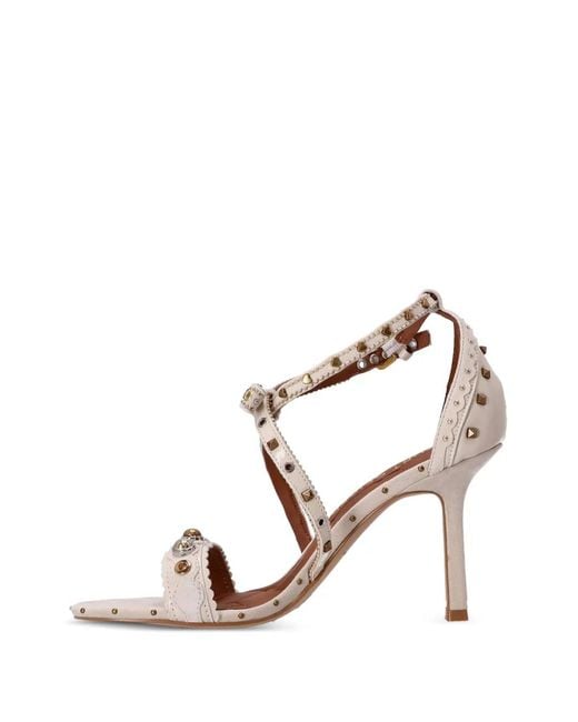 Kurt Geiger Metallic Mini Bow Eyelet-Embellished Sandals