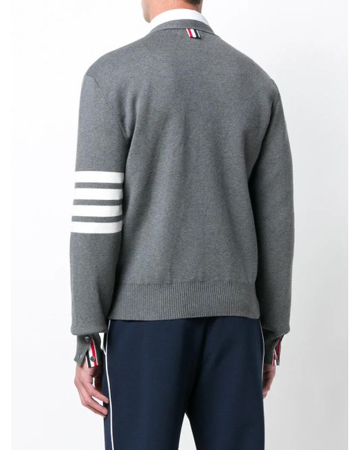 Thom Browne Blue Rwb Cotton Cardigan for men