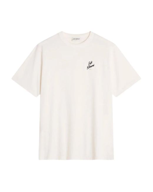 Maison Kitsuné Café Kitsuné T-Shirt Met Logo in het White