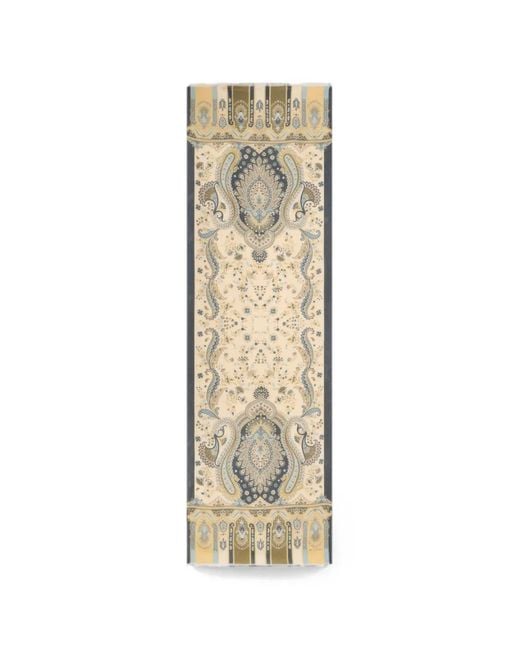 Etro Natural Modal And Cashmere Scarf With Paisley Motif